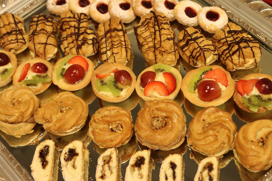 Assortment of Italian pastries ready to be enjoyed