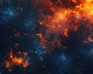 Space nebula scene - obrazy, fototapety, plakaty