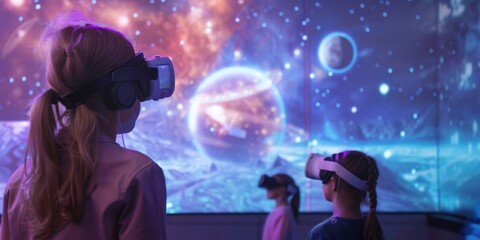 An educational institution with holographic learning environments for interactive and engaging lessons