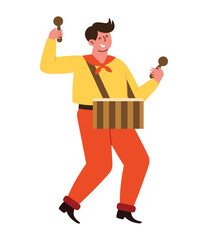 festa junina man with drum - 781381112