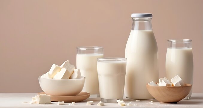 isolated on soft background with copy space world Milk day concept