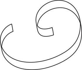 Set of ribbons. Decoration for holiday,  party, new year