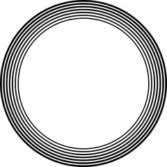 Circle line gradient. Geometric design element