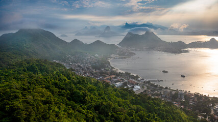 The beauties of Rio de Janeiro's mountain range in beautiful late afternoon light in the autumn....