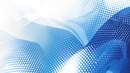 Blue and White Abstract Background With Dots