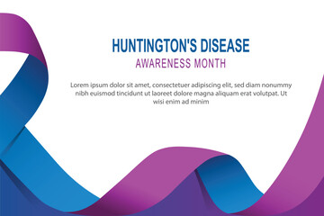 Huntingtons Disease Awareness Month background. - obrazy, fototapety, plakaty