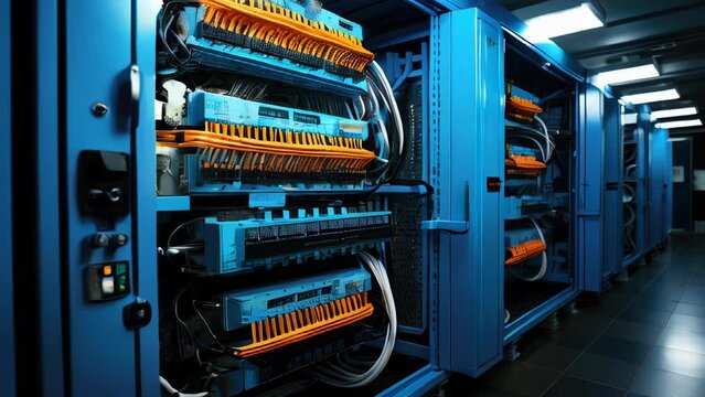 Industrial electrical cabinet, electrical equipment cell for a transformer substation with circuit breakers and relays