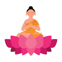 waisak buddha in flower