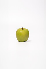 green apple on a white backgroun,  isolated