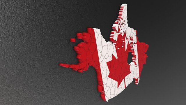 Canada map 3d. 3d map of Canada.