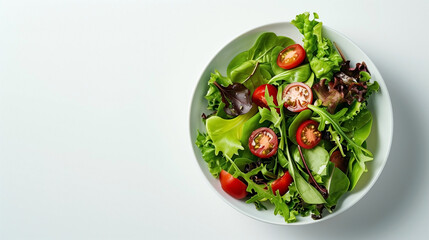 fresh and healthy salad, blank space for advertising or text.