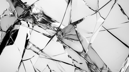 Abstract fragments of a broken mirror. Generative AI