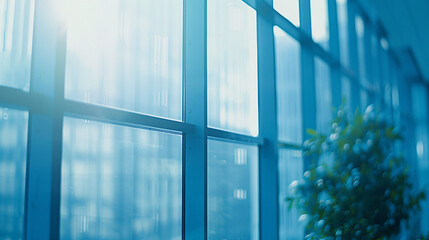 Modern Corporate Architecture: Abstract Windows and Elegance in Business Excellence