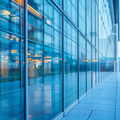 Modern Corporate Architecture: Abstract Windows and Elegance in Business Excellence