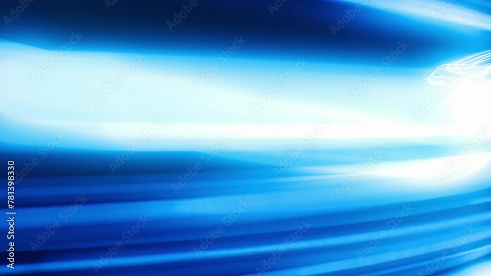 Wall mural beautiful fast blue lines running flickering. trails competition intro. electric strokes flying supe