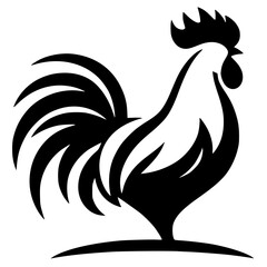 Simple rooster silhouette