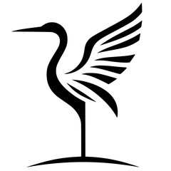 Stork bird silhouette