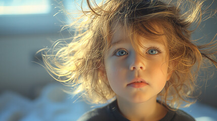 Fototapeta premium Portrait of preschooler.