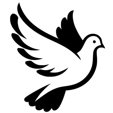 recommend clip art: Beautiful dove silhouette