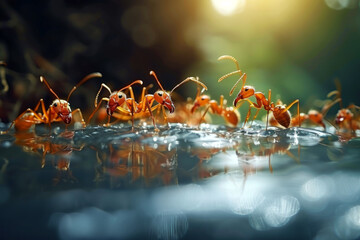 Ant Colony in the Wild - obrazy, fototapety, plakaty