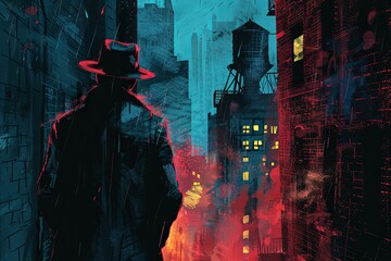 On the mean streets of the city, a jaded private eye prowls the alleys and backstreets, searching for clues to unravel a web of deceit and deception
