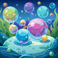 Fototapeta premium background with bubbles