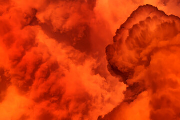 Red Storm Clouds Background - obrazy, fototapety, plakaty