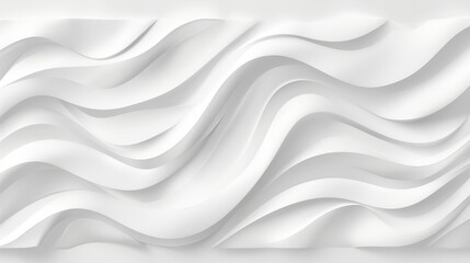 White seamless wave texture pattern. Wavy linen background. Interior wall decoration. interior wall panel pattern. white background of abstract waves.