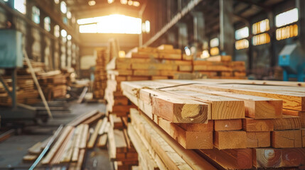 Production of building materials at the factory