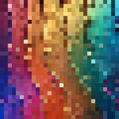 Fototapeta premium Holographic rainbow liquid metallic color mosaic, vibrant colors, intricate details, highly detailed, digital art