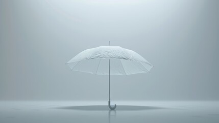 The white umbrella stands alone, a powerful symbol of distinct leadership and innovative thinking, in 4k