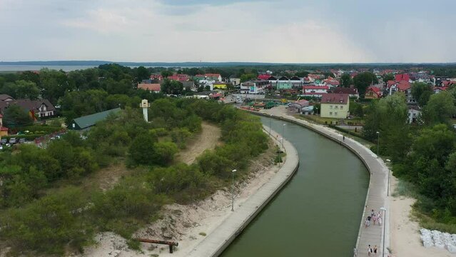 Breakwater Rowy Falochron Aerial View Poland