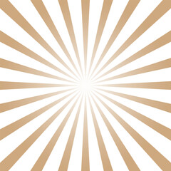 Brown Sunburst Pattern Background. Sunburst with rays background. Vector illustration. Brown radial background.