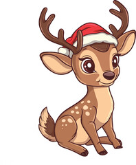 Cute happy reindeer vector illustration