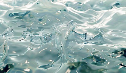 Abstract turquoise liquid splash dynamic background