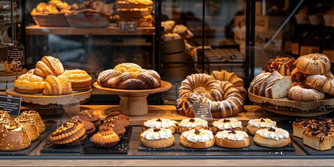 The Enticing Bakery Display A Delightful Showcase of Freshly Baked Treats and Artisanal Delicacies to Tantalize the Senses