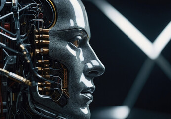 robot with a human face