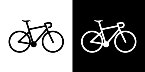 Bike icon bicycle simple graphic. Minimal bicycle symbol line outline stroke