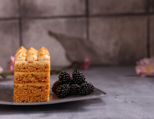 dessert cake pie with berries for a treat