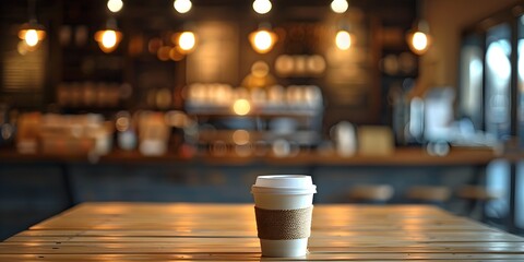 Cozy Community Bulletin Board in Warm Lit Coffee Shop Interior