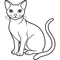 Obraz premium Cute cat icon vector illustration. 