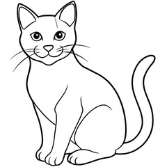  Cute cat icon vector illustration.
