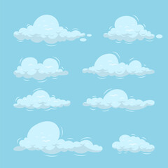 Hand drawn cloud in the sky collection