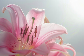 Background with a lily flower, Design of postcards, albums, notebooks