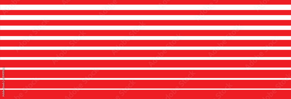 Wall mural red halftone random horizontal straight parallel lines, stripes pattern and background. streaks, str