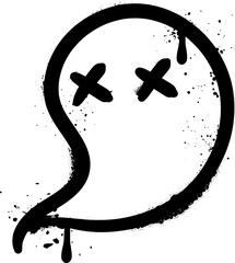 Spray paint ghost element vector
