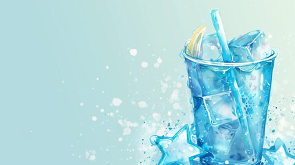 Cool soda juice background