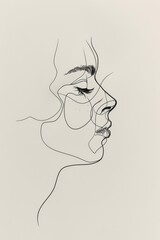 A minimalist style of Line art illustrations