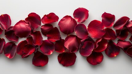 many rose petals flying isolated on transparent background