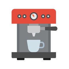 Professional coffee machine. Front view of espresso machine. - 781425976